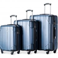 IClever Merax Luggage 3 Piece Set P.E.T Luggage Spinner Suitcase Lightweight 20 24 28inch