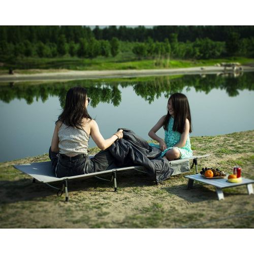  iClimb Super Easy Assemble Folding Cot Ultralight Compact Heavy Duty with Carry Bag for Adults Camping Backpacking