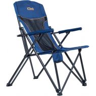 iClimb Heavy Duty Hard Arm Camping Folding Mesh Chair with Cup Holder, Bottle Opener and Carry Bag