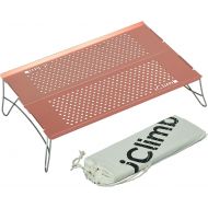 iClimb Mini Solo Folding Table Ultralight Compact for Backpacking Camping Hiking Beach Picnic (Rose Gold - S)