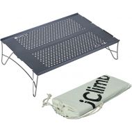 iClimb Mini Solo Folding Table Ultralight Compact for Backpacking Camping Hiking Beach Picnic (Gunmetal, S)