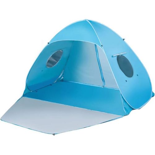  iCorer Extra Large Pop Up Instant Portable Outdoors 3-4 Person Beach Cabana Tent Sun Shade Shelter Sets Up in Seconds, Blue, 78.7 L X 47.2 W X 51.2 H