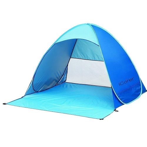  ICorer iCorer Automatic Pop Up Instant Portable Outdoors Quick Cabana Beach Tent Sun Shelter, Blue