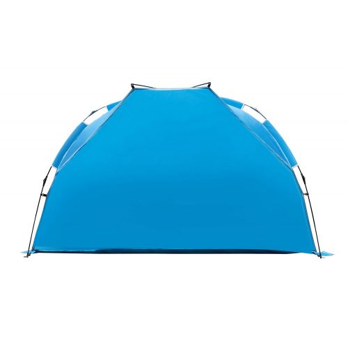  ICorer iCorer Beach Tent-Outdoors Easy Up Cabana Tent Sun Shelter Beach Umbrella, Deluxe Large for 4 Person Blue
