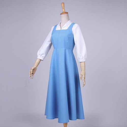  ICos iCos Womens Princess French Apron Maid Dress Blue Halloween Cosplay Costume