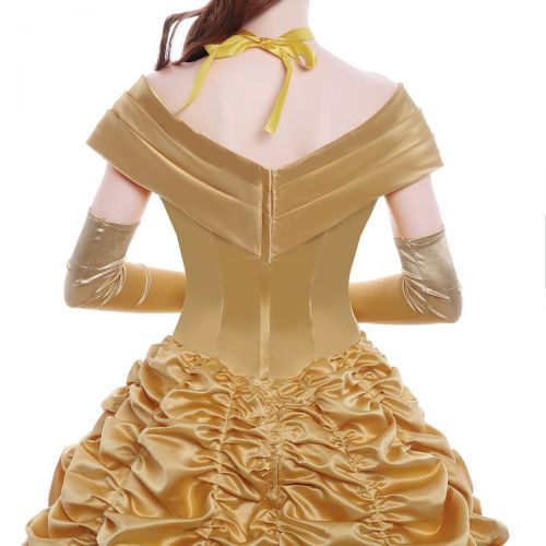  ICos iCos Girl Princess Belle Layered Off Shoulder Dress Palace Queen Costume Halloween