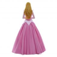 ICos iCos Women Girl Long Princess Pink Satin Dress Deluxe Halloween Costume Petticoat