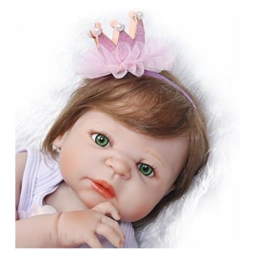  ICradle iCradle Realistic Lifelike 23 Inch 57cm Soft Silicone Reborn Baby Beautiful Girl Doll Toddler Full Body Vinyl Newborn Dolls Anatomically Correct