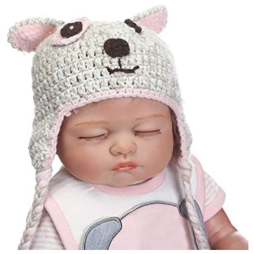  ICradle iCradle 20 inch 50cm Sleeping Realistic Reborn Doll Anatomically Correct Full Body Vinyl Silicone Real Life Like Baby Girl Doll True Looking Newborn Dolls Toddler Toy Xmas Gift Fre