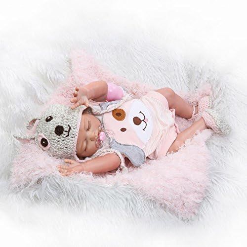  ICradle iCradle 20 inch 50cm Sleeping Realistic Reborn Doll Anatomically Correct Full Body Vinyl Silicone Real Life Like Baby Girl Doll True Looking Newborn Dolls Toddler Toy Xmas Gift Fre