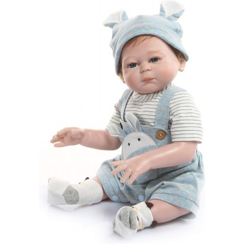  ICradle iCradle 20 inch 50cm Sleeping Realistic Reborn Doll Anatomically Correct Full Body Vinyl Silicone Real Life Like Baby Girl Doll True Looking Newborn Dolls Toddler Toy Xmas Gift Fre