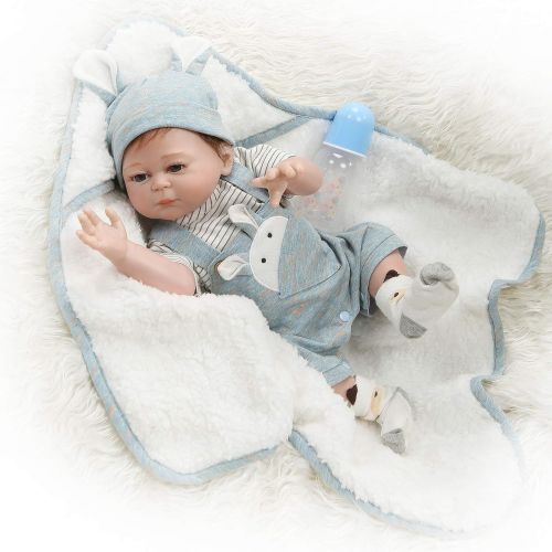  ICradle iCradle 20 inch 50cm Sleeping Realistic Reborn Doll Anatomically Correct Full Body Vinyl Silicone Real Life Like Baby Girl Doll True Looking Newborn Dolls Toddler Toy Xmas Gift Fre