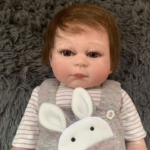  ICradle iCradle 20 inch 50cm Sleeping Realistic Reborn Doll Anatomically Correct Full Body Vinyl Silicone Real Life Like Baby Girl Doll True Looking Newborn Dolls Toddler Toy Xmas Gift Fre