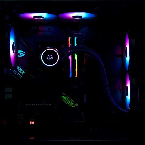  ID-COOLING ICEFLOW 240 ARGB CPU Water Cooler 5V 3-PIN Connector 2-in-1 240mm Addressable RGB Fan 240mm CPU Liquid Cooler, Cable Management AIO Cooler, Intel 115X/2066, AMD AM4