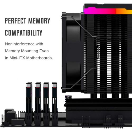  ID-COOLING SE-914-XT ARGB Cooler 131mm Height CPU Air Cooler Addressable RGB Light Sync with Motherboard(5V 3-PIN Connector) 92mm PWM Fan 4 Heatpipes CPU Fan for Intel/AMD, LGA 170