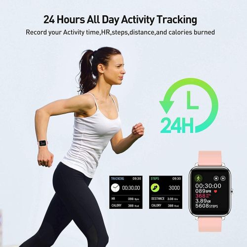  [아마존베스트]IDEALROYAL Smart Watch, P22 Fitness Activity Tracker Heart Rate Monitor with 1.4 Inch Touch Screen Waterproof Sleep Monitor Smart Watch Bluetooth Camera Control Sports Watch Men Wo