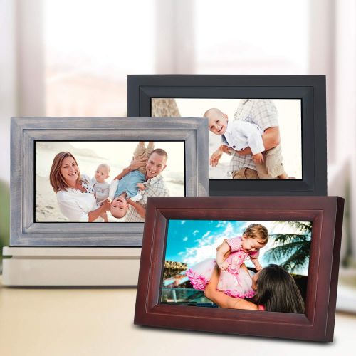  IDEAPLAY Digital Picture Frame iDeaPLAY 10.1 inch WiFi Touchscreen Photo Frame with 8GB Storage Volume, 1280x800 HD Display, Gift Choice,Support Photo, Music, Calendar, Clock - Black