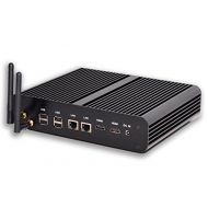 IDEARACE HD960 Ultra Compact Computer, Intel i7 5th Generation CPU, 8GB RAM, 512GB SSD, Fanless, 2xLAN, 2xHDMI, 1xSPDIF, 300M Wi-Fi, All Metal Body, Windows 10 Pro