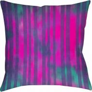 IDG Stripes Pink Turquoise Indoor Pillow
