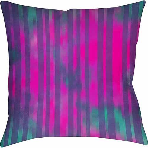  IDG Stripes Pink Turquoise Indoor Pillow