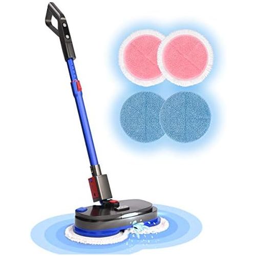  iDOO Electric Mop, Cordless Electric Spinner and Waxer, Powerful Floor Cleaner with Dual Spin, Sweeper and Scrubber with LED Headlight for Hard Wood, Marble, Tile and Laminate Floo