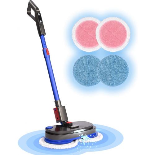  iDOO Electric Mop, Cordless Electric Spinner and Waxer, Powerful Floor Cleaner with Dual Spin, Sweeper and Scrubber with LED Headlight for Hard Wood, Marble, Tile and Laminate Floo