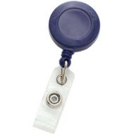 IDP Badge Reel with Slide Clip and Clear Strap (Blue, 100-Pack)
