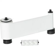 IDP SIADC-P-W Resin White Ribbon with Disposable Cleaning Roller for SMART-30S/SMART-50 Printers (1,200 Cards/Roll)