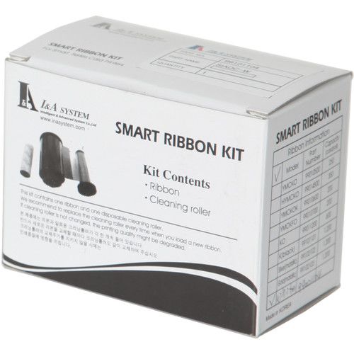  IDP SIADC-P-W Resin White Ribbon with Disposable Cleaning Roller for SMART-30S/SMART-50 Printers (1,200 Cards/Roll)