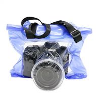 IDS Camera Waterproof Bag Underwater Housing Case Pouch Bag Compatible with Canon Nikon etc.(Blue)