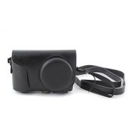 IDS Black PU Leather Case Bag Cover with Strap for Camera EK-GC100 GC110