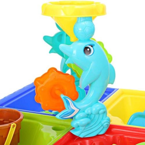  IDS Funny Kids Children Sand Water Square Dolphin Beach Table Toy Sand Toy Durable