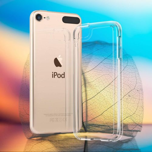  [아마존베스트]iPod Touch 7 Case Clear,IDWELL Touch 6 Touch 5 Case with 2 Screen Protectors, Clear Slim Soft TPU Bumper Hard Cover for iPod Touch 5/6/7th Generation (Latest Model,2019 Released),