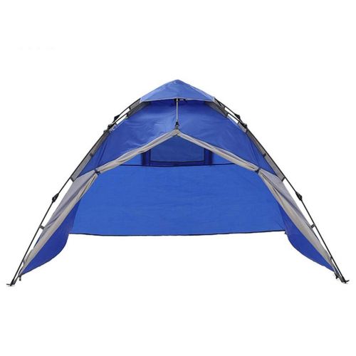  IDWO-Tent IDWO Camping Tent Waterproof Pop Up Tent 3-4 Person Family Tent Outdoor Beach Folding Dome Tent, Blue