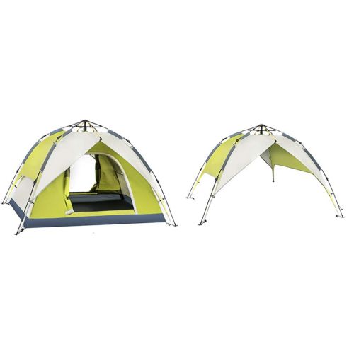  IDWO-Tent IDWO Camping Tent Instant Pop Up Tent Waterproof UV Protection 2 Person Lightweight Dome Tent, Yellow