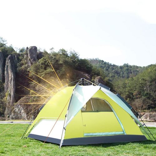  IDWO-Tent IDWO Camping Tent Instant Pop Up Tent Waterproof UV Protection 2 Person Lightweight Dome Tent, Yellow