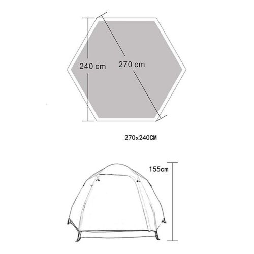  IDWO-Tent IDWO Camping Tent Automatic Pop Up Tent Waterproof Hexagonal Tent Outdoor Large 5-8 Person 4 Season Family Tent