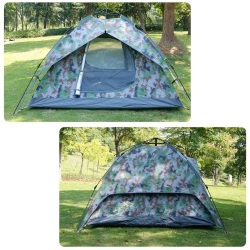  IDWO-Tent IDWO Camping Tent Camouflage Pop Up Tent Outdoor Waterproof 3-4 Person Dome Tent Portable Backpacking Tent