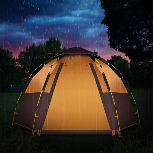  IDWO-Tent IDWO Camping Tent Hexagon Pop Up Tent 5-8 Person Automatic Waterproof Hydraulic Ultralight Backpacking Tent