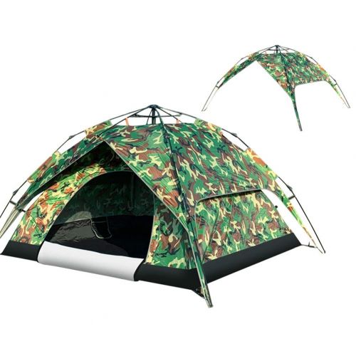  IDWO-Tent IDWO Camping Tent Waterproof Camouflage Pop Up Tent 3-4 Person Outdoor Beach Portable Automatic Tent