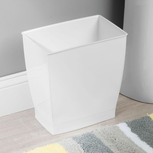  iDesign Spa Mono Rectangular Trash Can, Waste Basket for Bathroom, Kitchen, Office - Set of 4,
