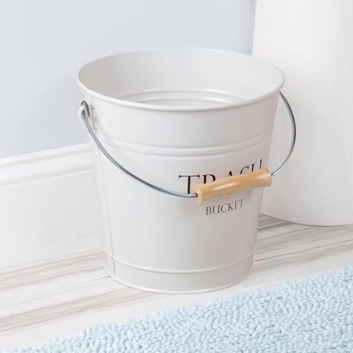  InterDesign Pail Wastebasket Trash Can - Pack of 6, White