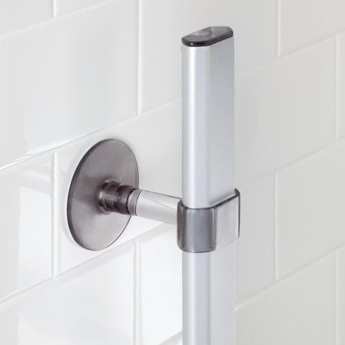  InterDesign AFFIXX Strong Self-Adhesive Metro Rustproof Aluminum Adjustable Shower Station - Silver