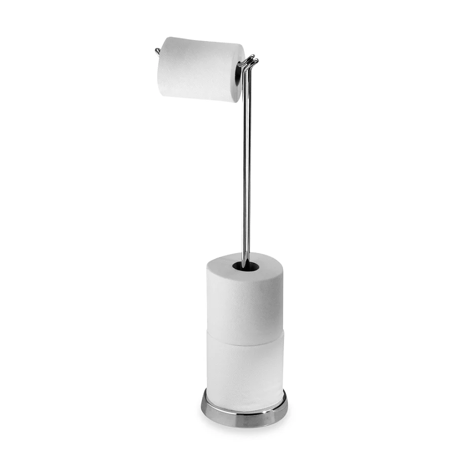 InterDesign Classico Toilet Paper Stand Plus in Chrome