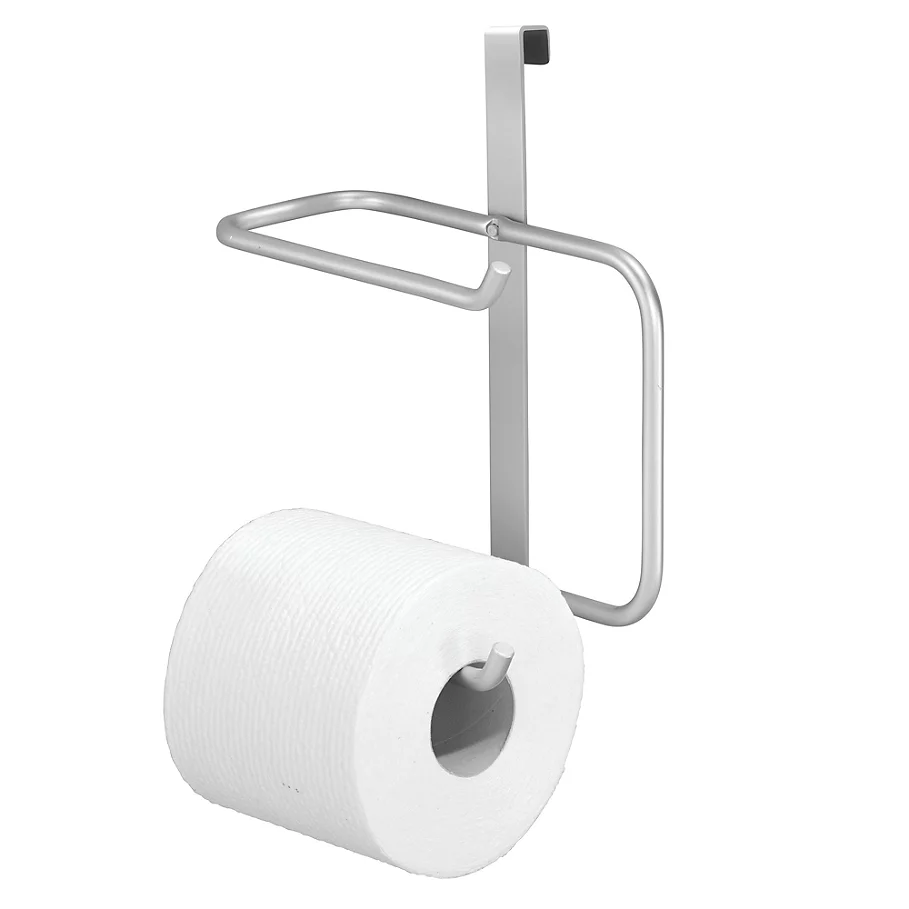  InterDesign Over-the-Tank Double Toilet Paper Roll Holder in Silver