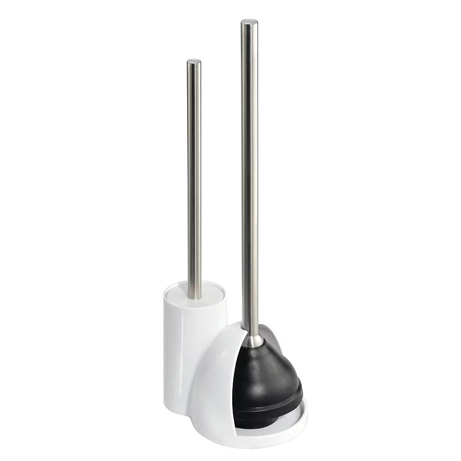  IDesign iDesign 3-Piece Toilet Brush, Plunger and Holder Set