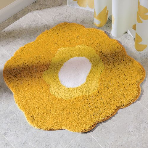  InterDesign iDesign 26-Inch Round Poppy Floral Bath Rug