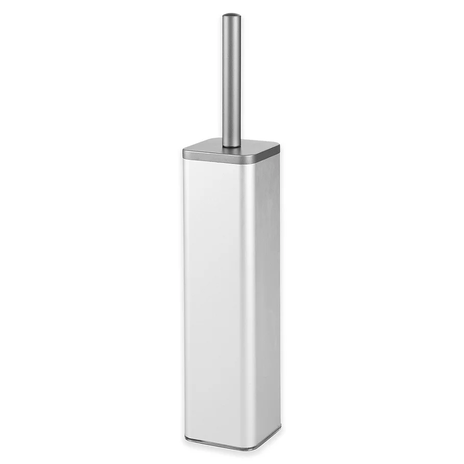  InterDesign Square Aluminum Toilet Bowl Brush in Silver