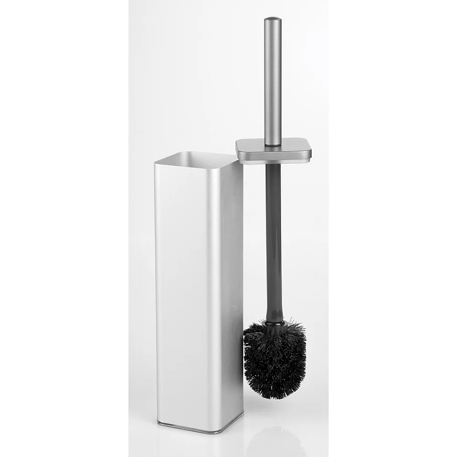  InterDesign Square Aluminum Toilet Bowl Brush in Silver