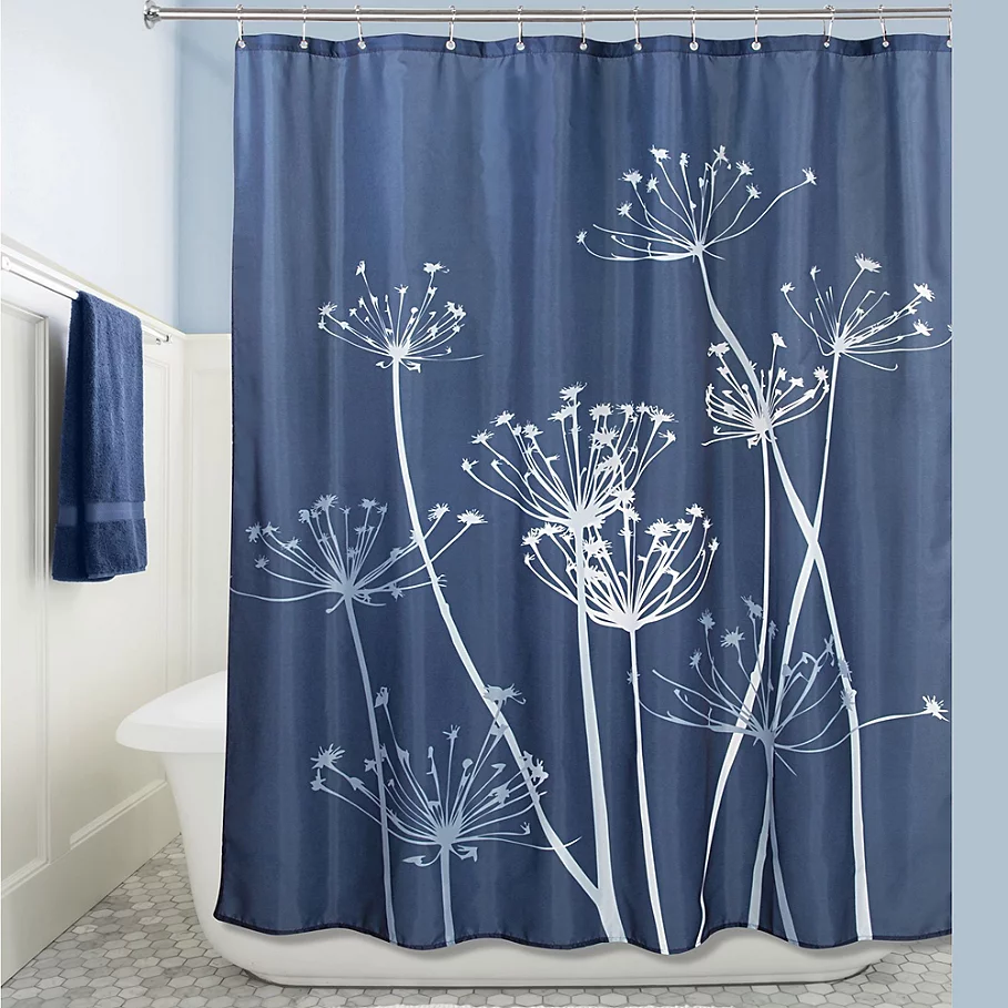  InterDesign iDesign Thistle Fabric Shower Curtain